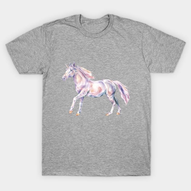 Watercolor Unicorn T-Shirt by wanderinglaur